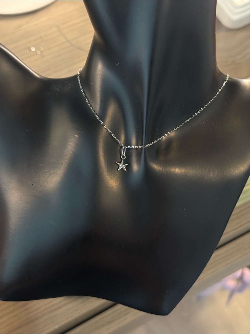 Minimalist Silver Star Pendant Necklace - sterling silver